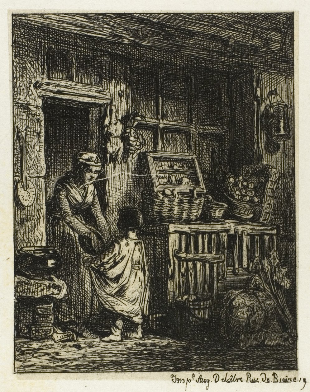 De Fruitverkoper en het Kind door Charles Emile Jacque