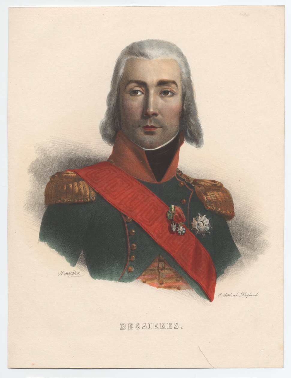 Portret van Jean-Baptiste Bessières, Maarschalk van Frankrijk, 1835 door Charles Emile Mauraisse