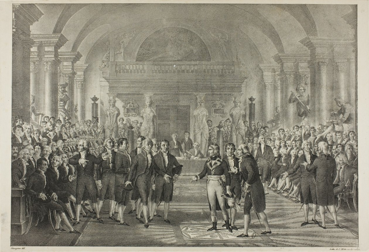 Napoleon in de Kamer van Afgevaardigden, uit het Politieke en Militaire Leven van Napoleon door Charles Etienne Pierre Motte