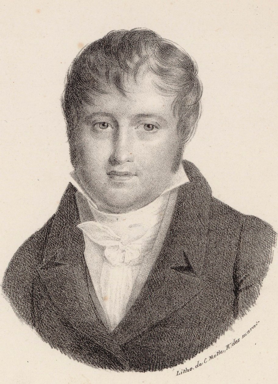 Portret van de componist Nicolò Isouard door Charles Etienne Pierre Motte
