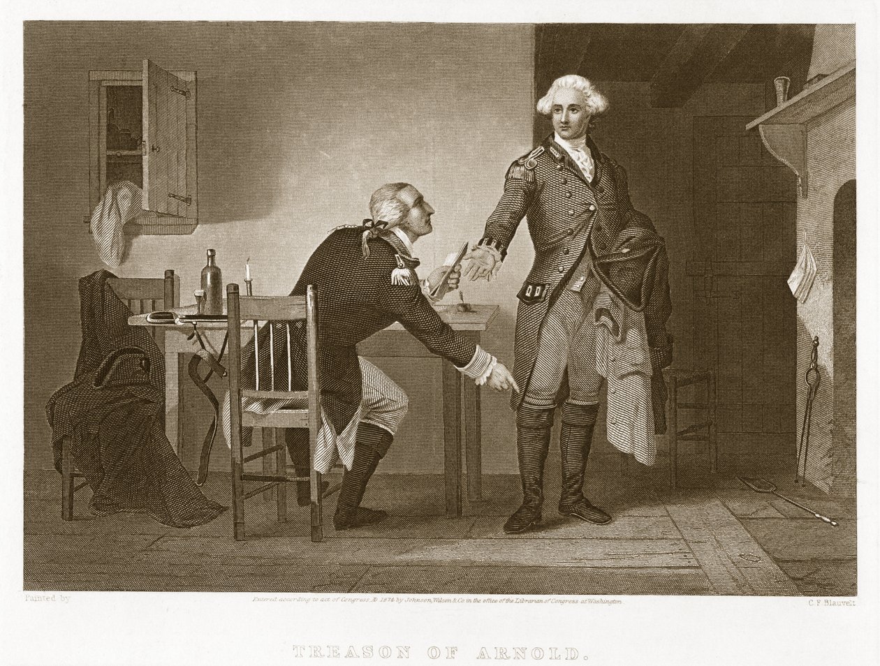 Verraad van Arnold door Charles F Blauvelt 1824 1900.