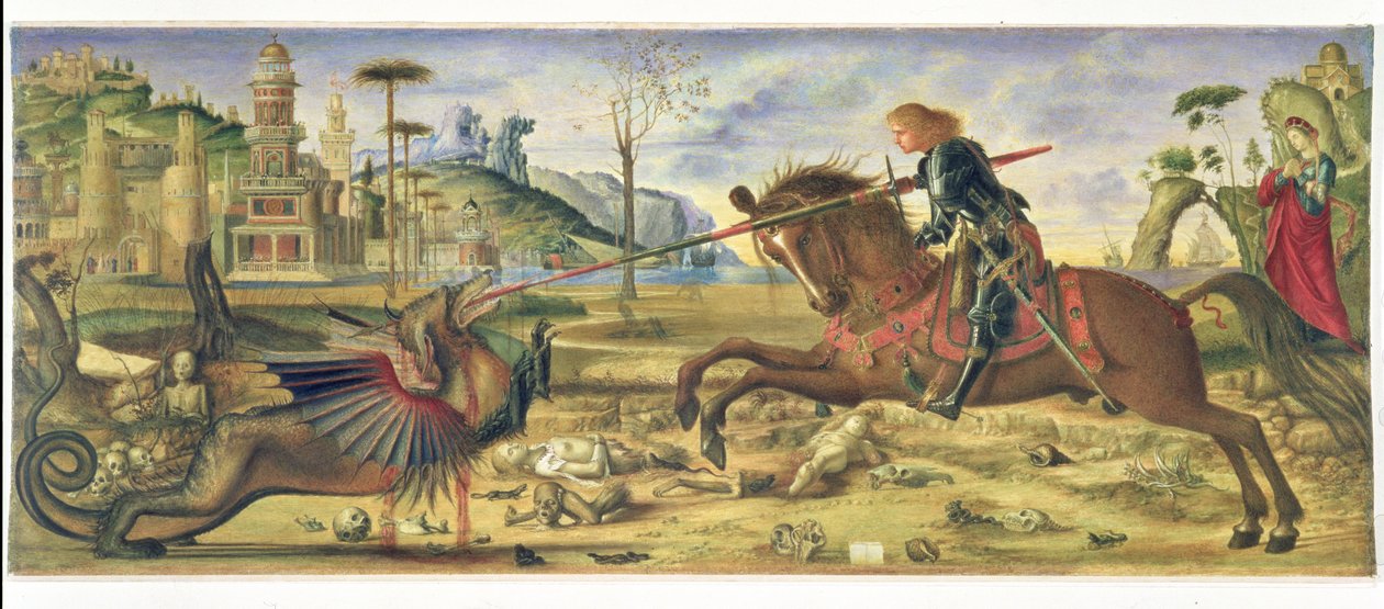Na Carpaccio - St. Joris en de Draak door Charles Fairfax Murray