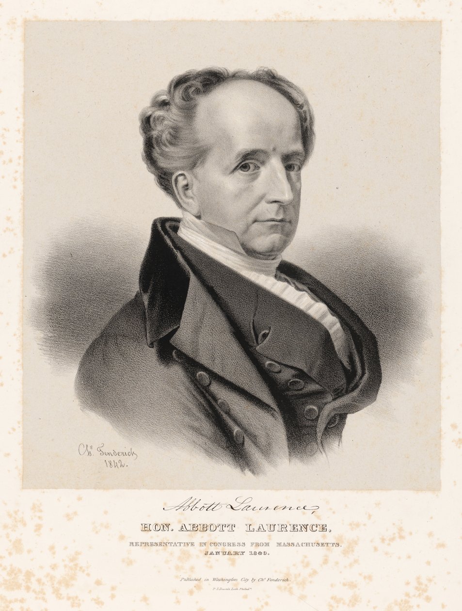 Abbott Lawrence door Charles Fenderich