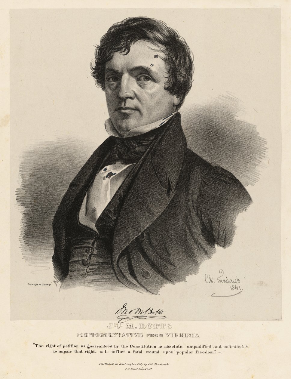 John Minor Botts door Charles Fenderich