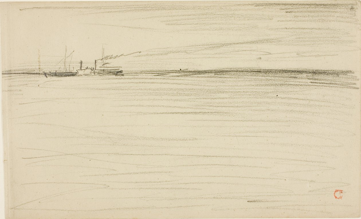 Het Kanaal oversteken door Charles Francois Daubigny