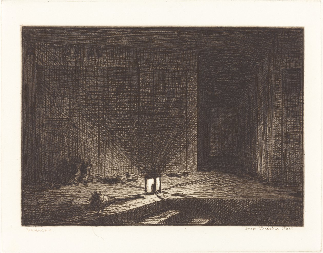 Interieur van een herberg door Charles Francois Daubigny
