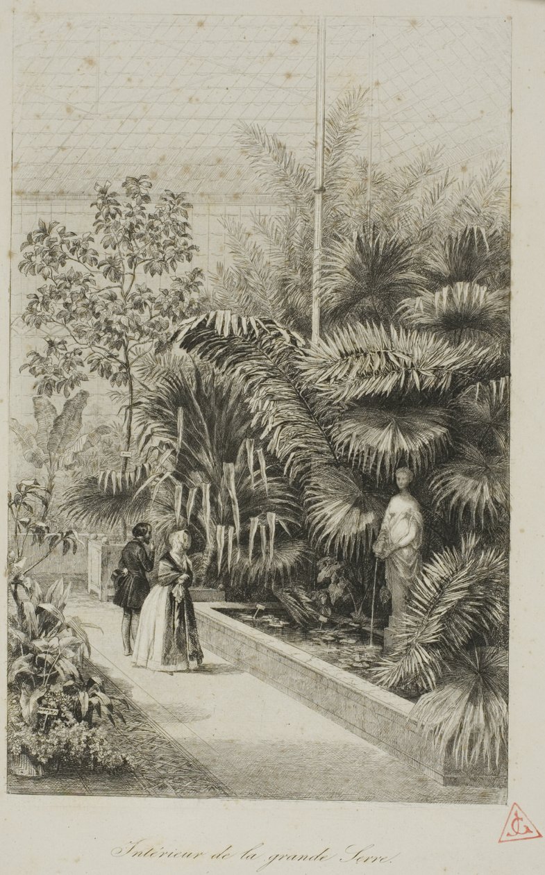 Interieur van de Grote Kas door Charles Francois Daubigny