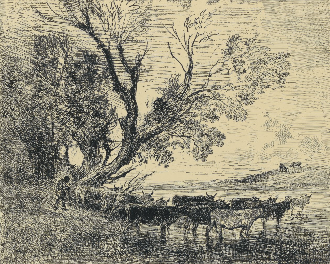 De Gué door Charles Francois Daubigny