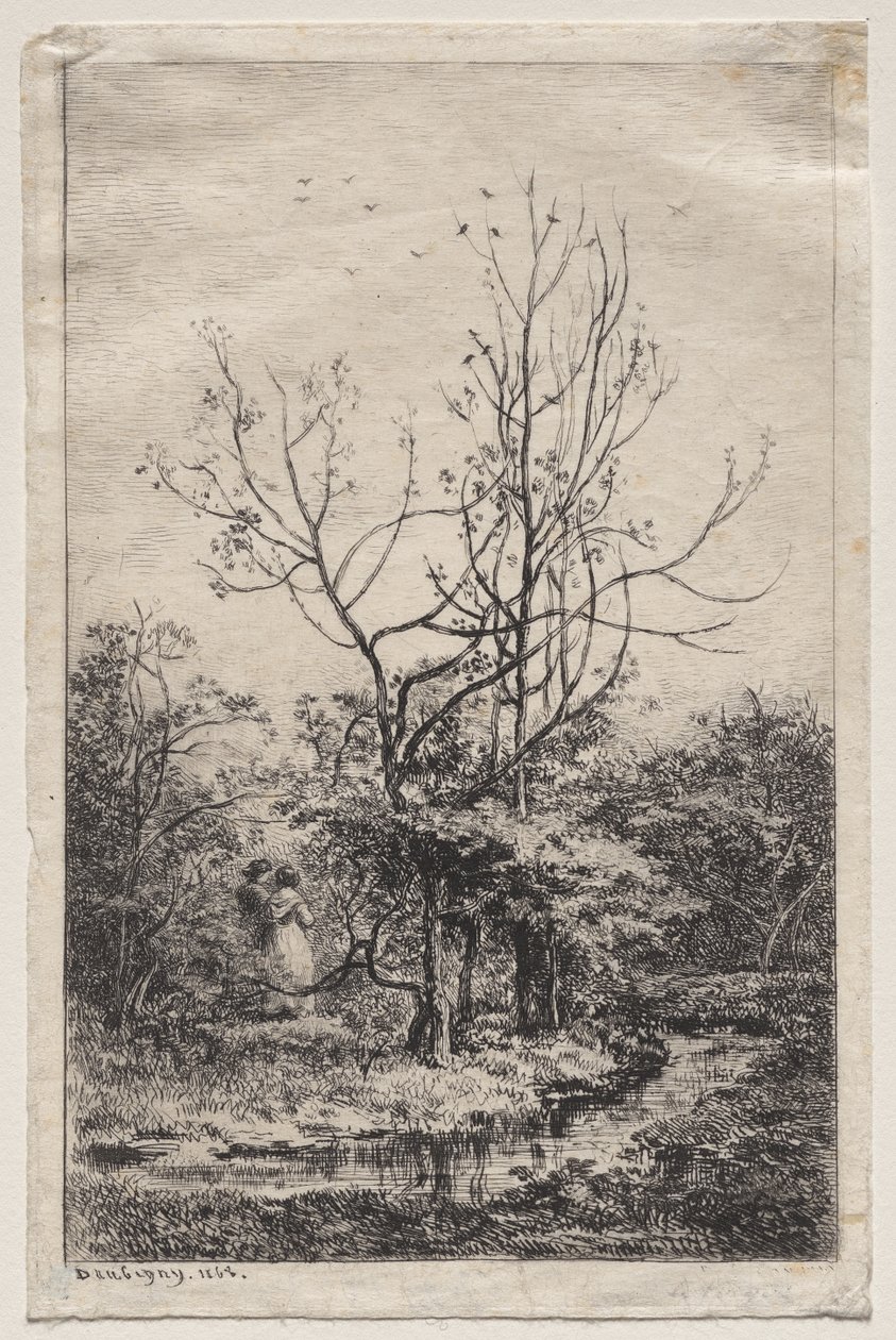 De Boomgaard door Charles Francois Daubigny