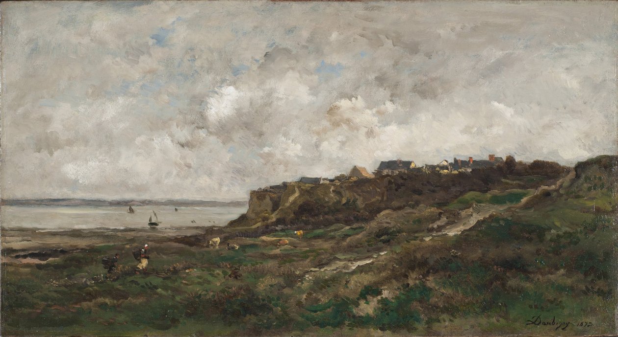 Eb bij Villerville, Frankrijk door Charles Francois Daubigny