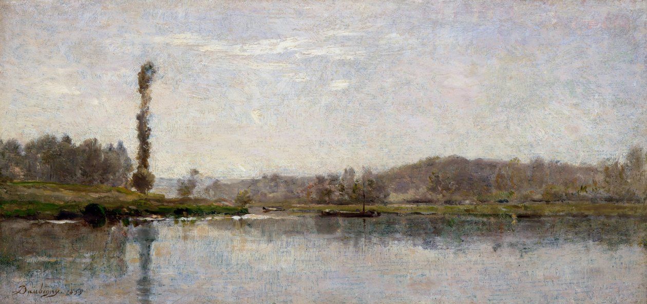Ochtend aan de Oise, Auvers door Charles Francois Daubigny