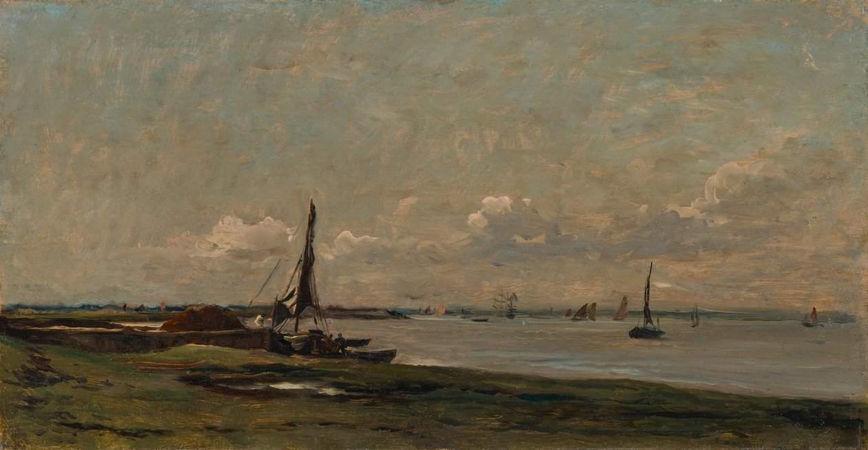 Monding van de Theems door Charles Francois Daubigny