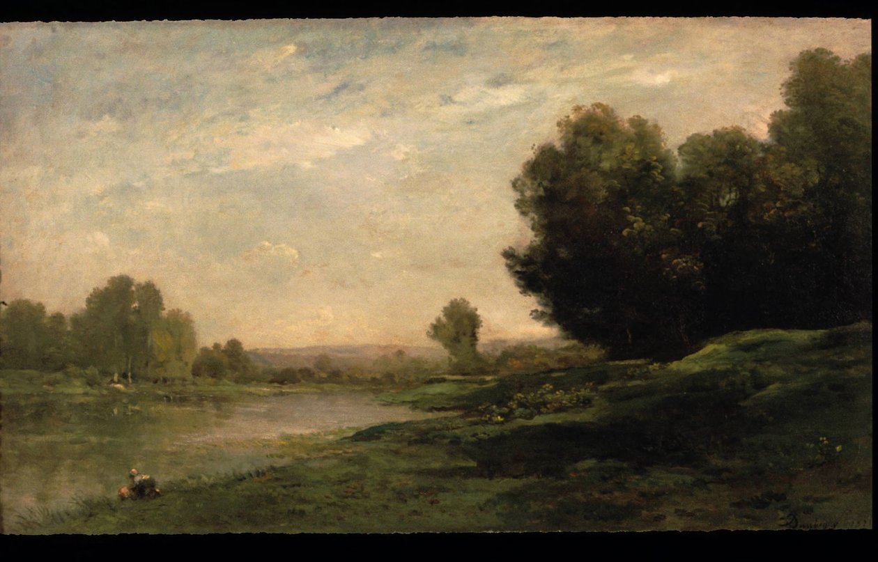 De oevers van de Oise door Charles Francois Daubigny
