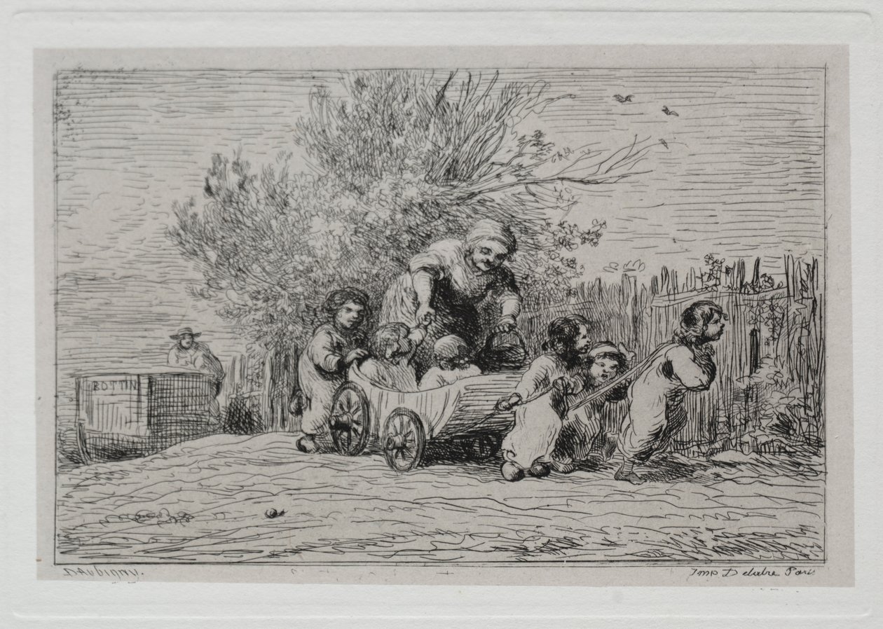 De Boottocht: Erfgoed van de Kar (De Kinderen met de Kar) door Charles Francois Daubigny