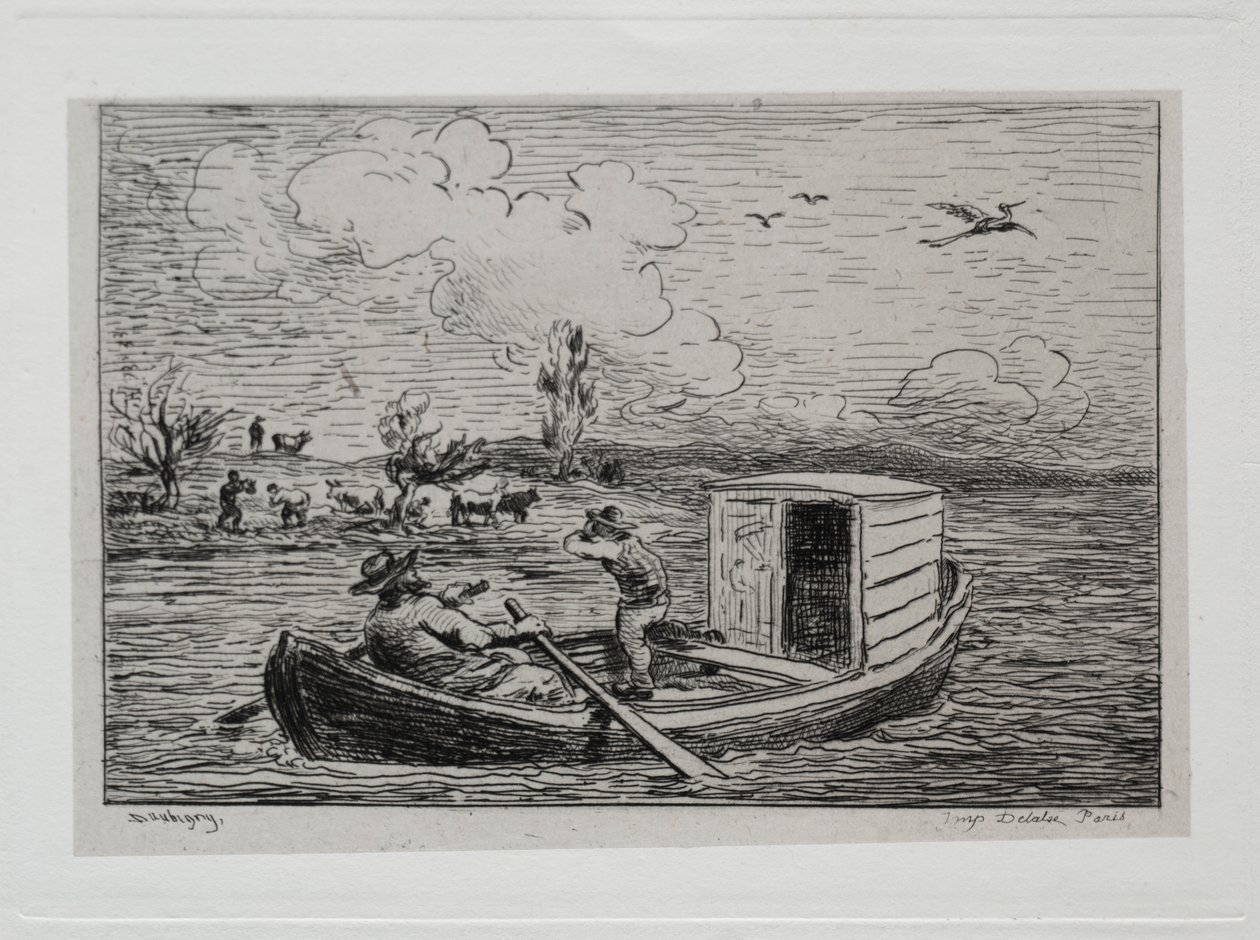 De Boottocht: Le Mot de Cambronne (De Scheldpartij) door Charles Francois Daubigny
