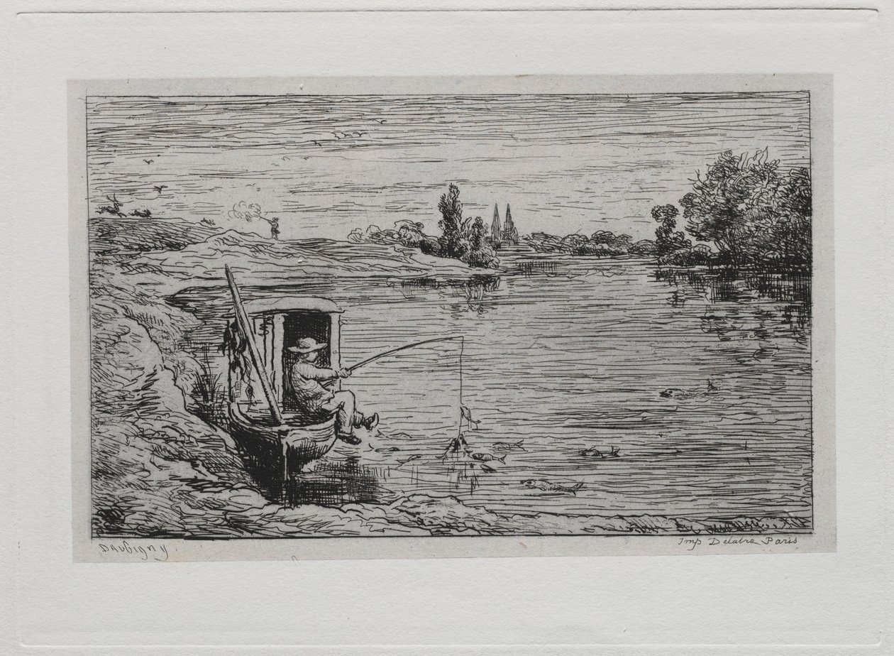 De Boottocht: De Kajuitjongen Vist, 1861 door Charles Francois Daubigny