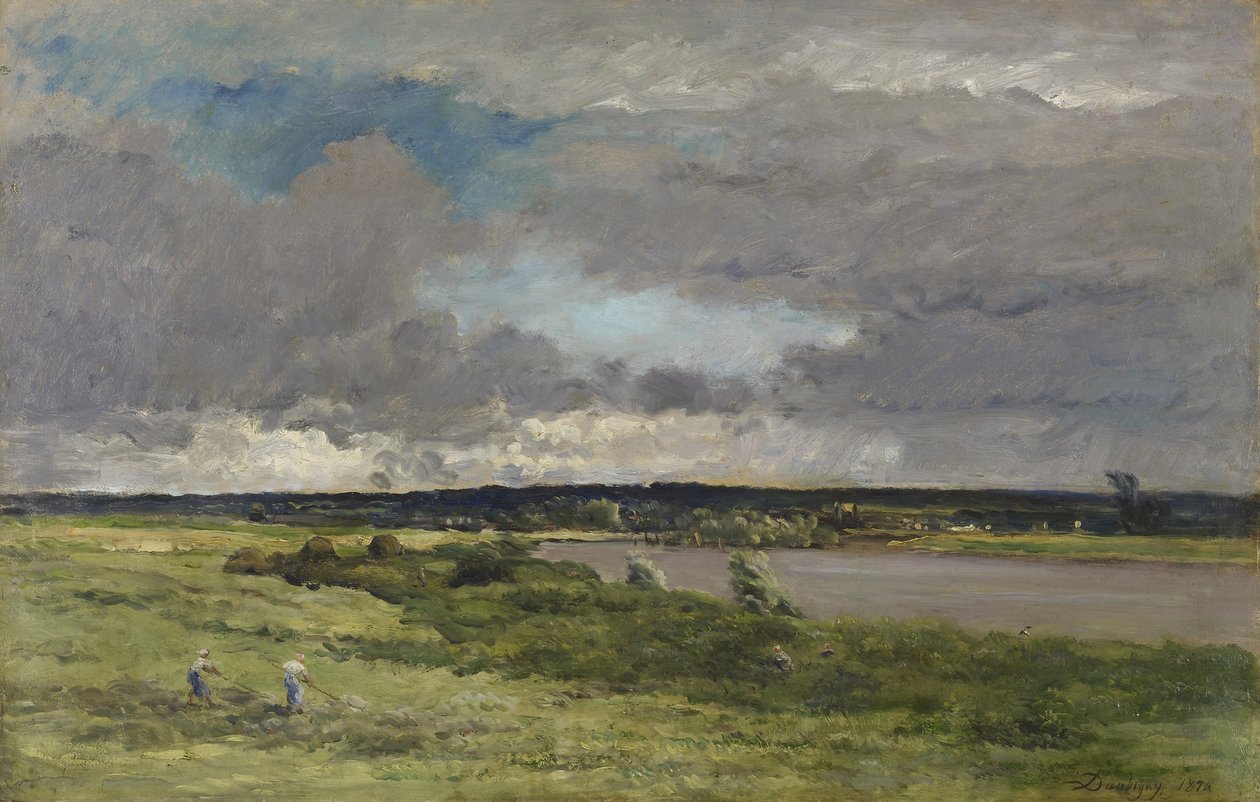 De naderende storm; Vroege lente door Charles Francois Daubigny