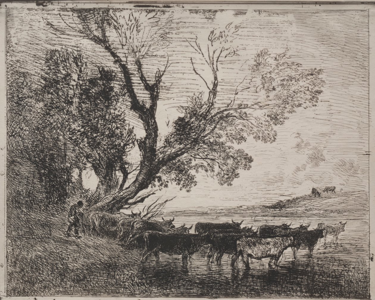 De Voorde, originele indruk 1862, gedrukt in 1921 door Charles Francois Daubigny