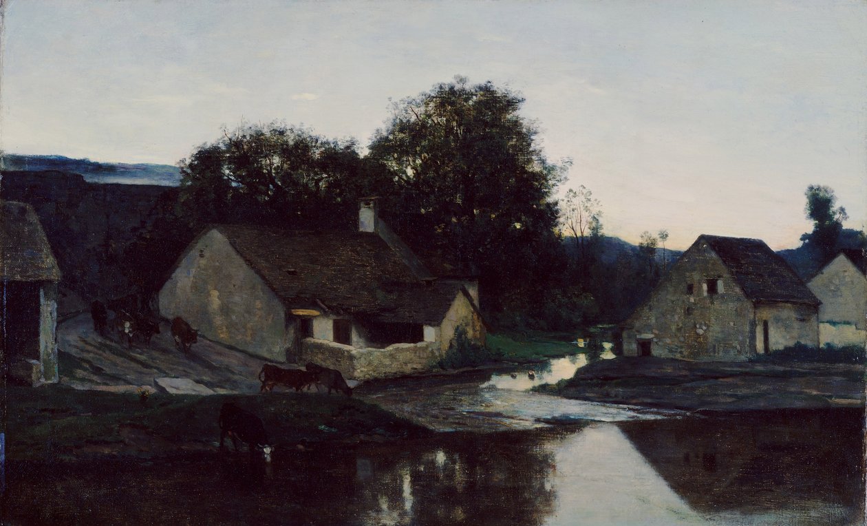 Het Dorp Optevoz door Charles Francois Daubigny
