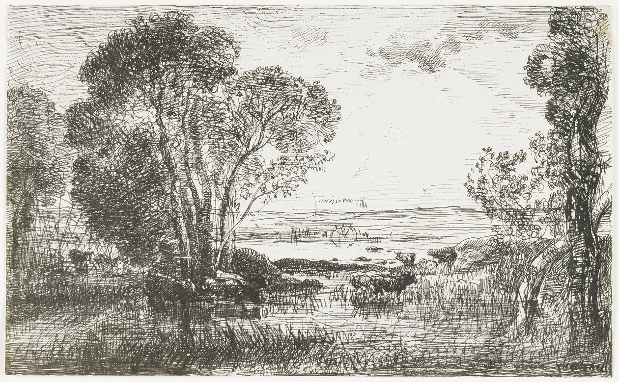 De Hydraulische Motor, 1862 door Charles Francois Daubigny