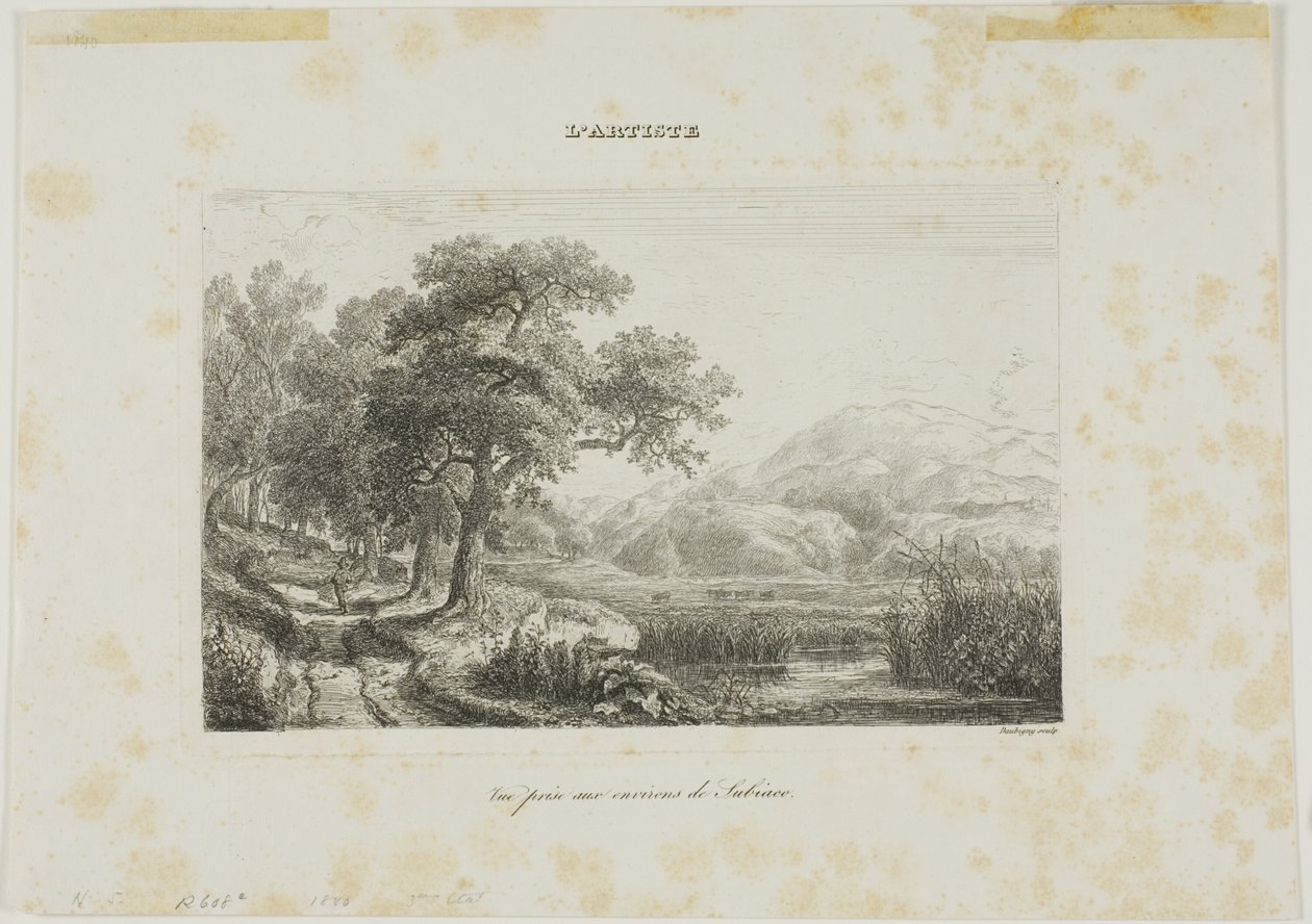 Uitzicht genomen nabij Subiaco door Charles Francois Daubigny