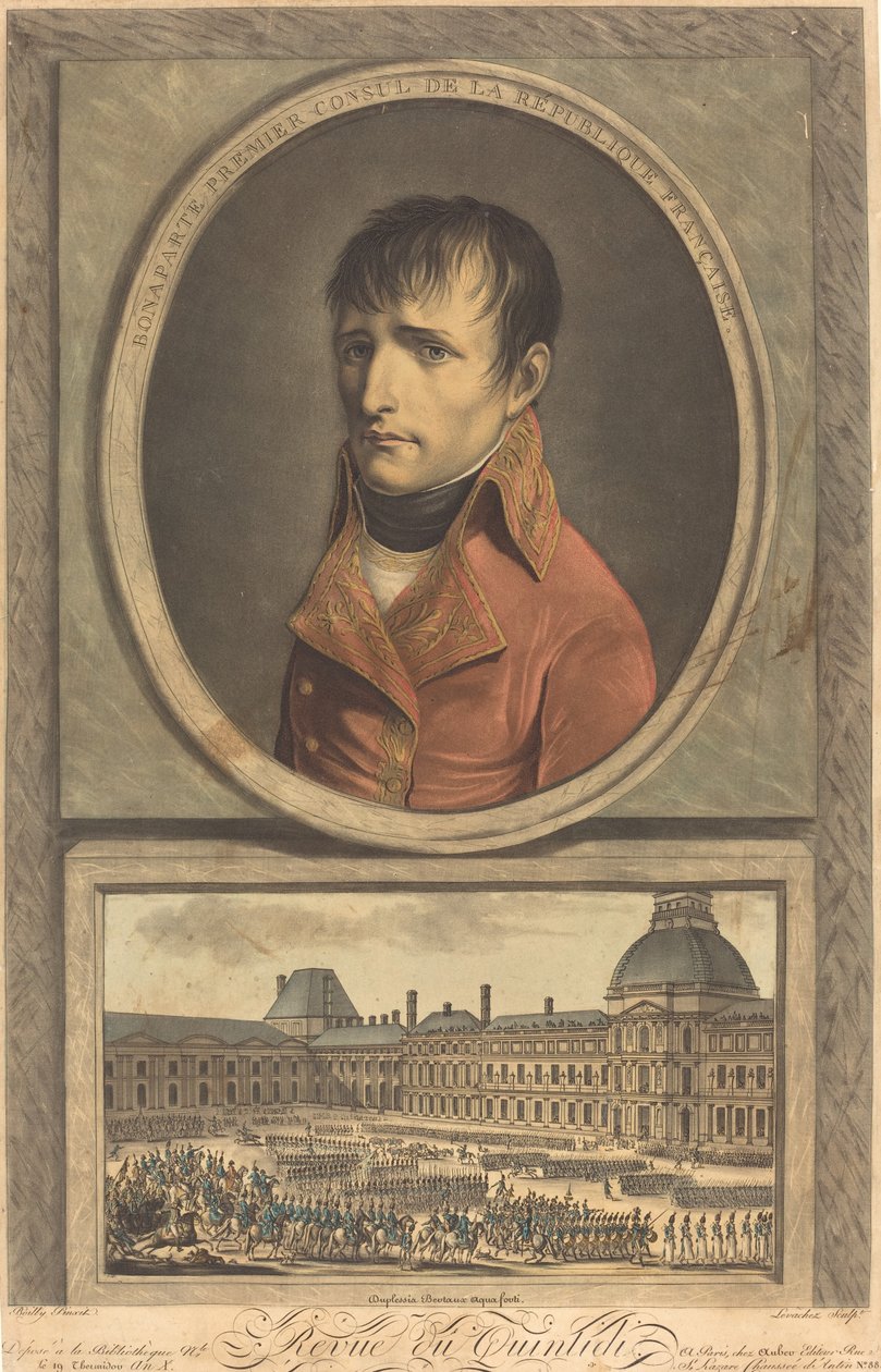 Bonaparte Eerste Consul van de Franse Republiek door Charles Francois Gabriel Levachez