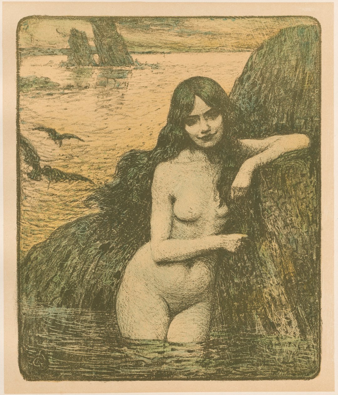 Sirene door Charles Francois Prosper Guerin