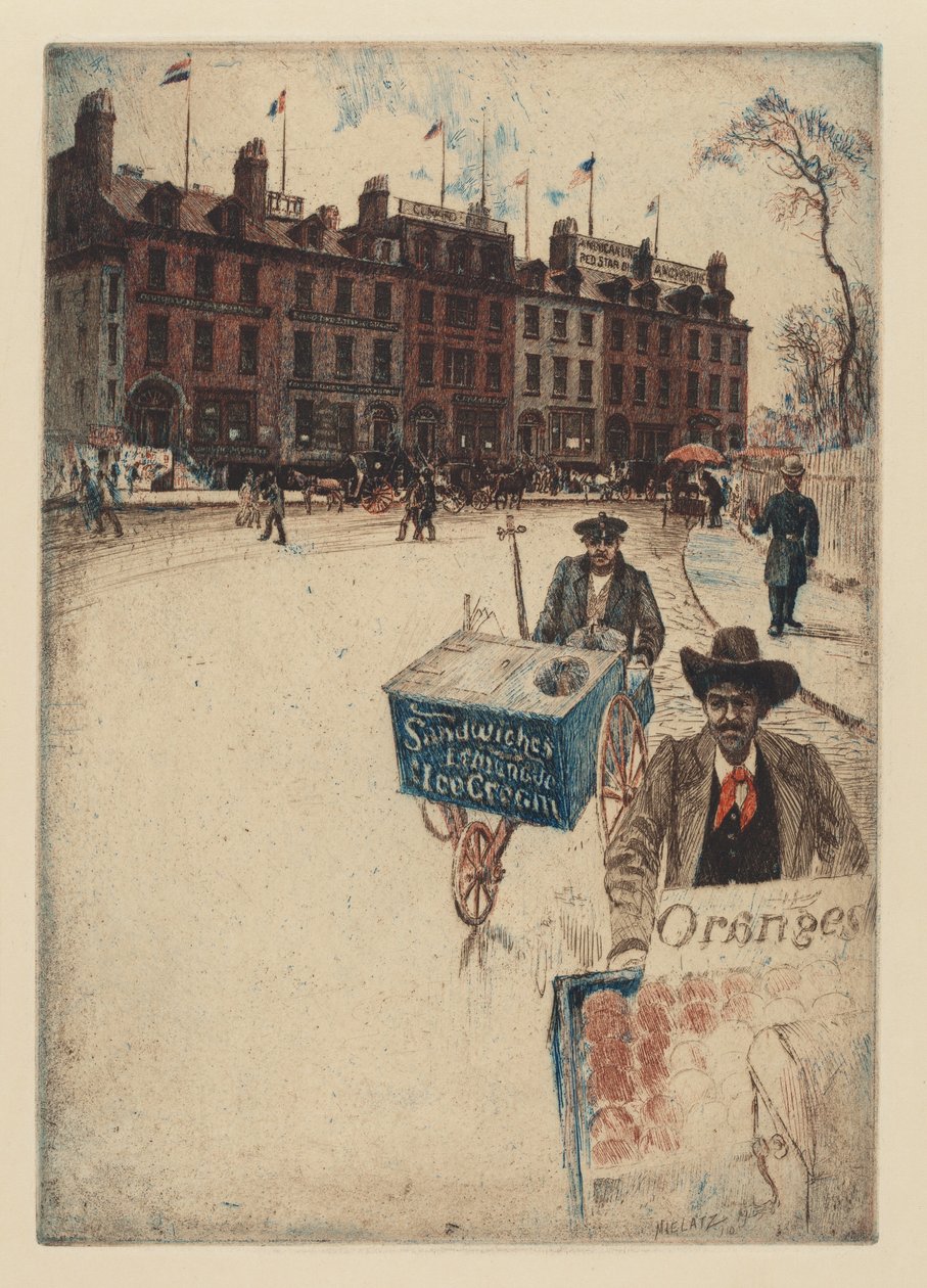 Bowling Green, 1910 door Charles Frederick William Mielatz
