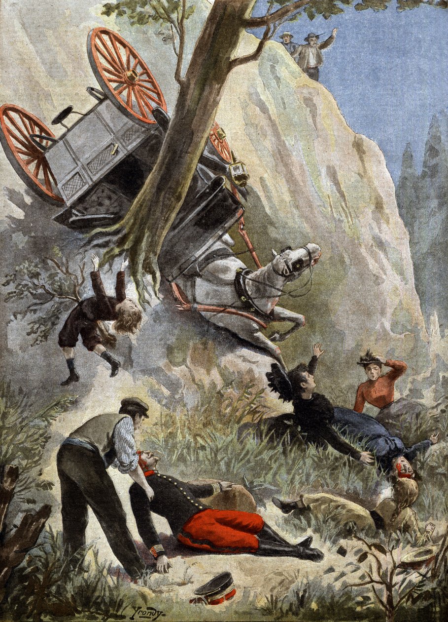 Dood van de Franse kolonel de Savignac door Charles Gaston Yrondy
