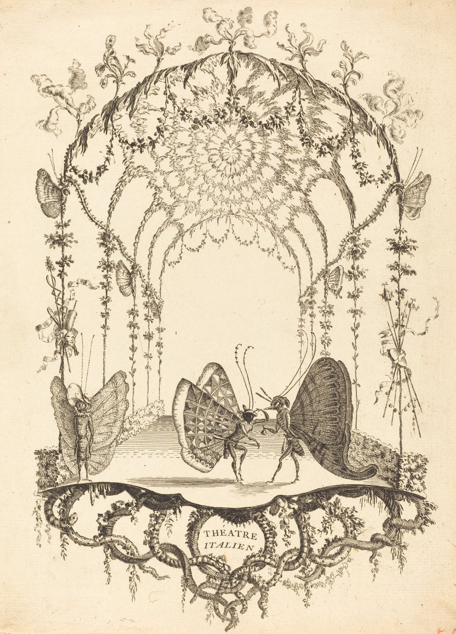 Italiaans Theater door Charles Germain de Saint Aubin