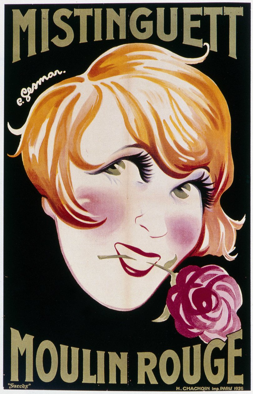 Mistinguett bij de Moulin Rouge door Charles Gesmar