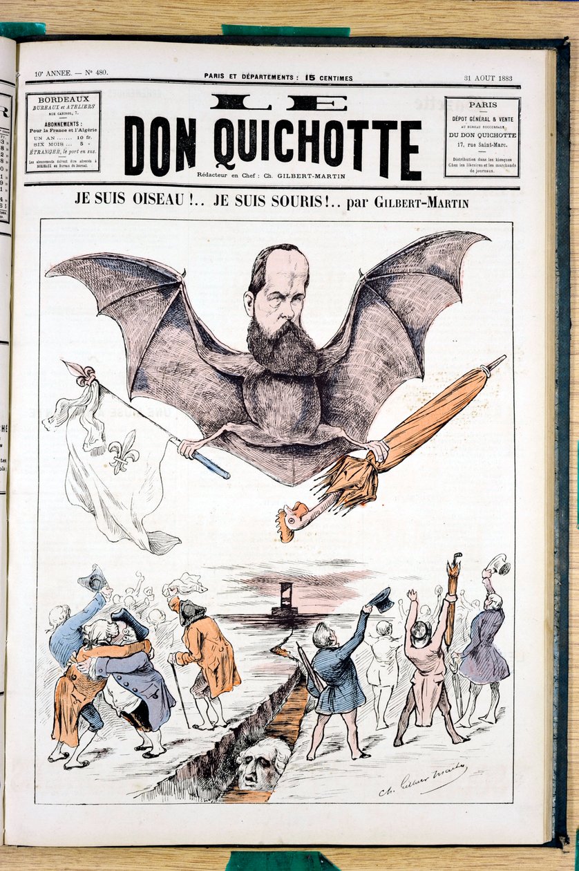 Omslag van Le Don Quixote, Satirisch in Kleuren door Charles Gilbert Martin