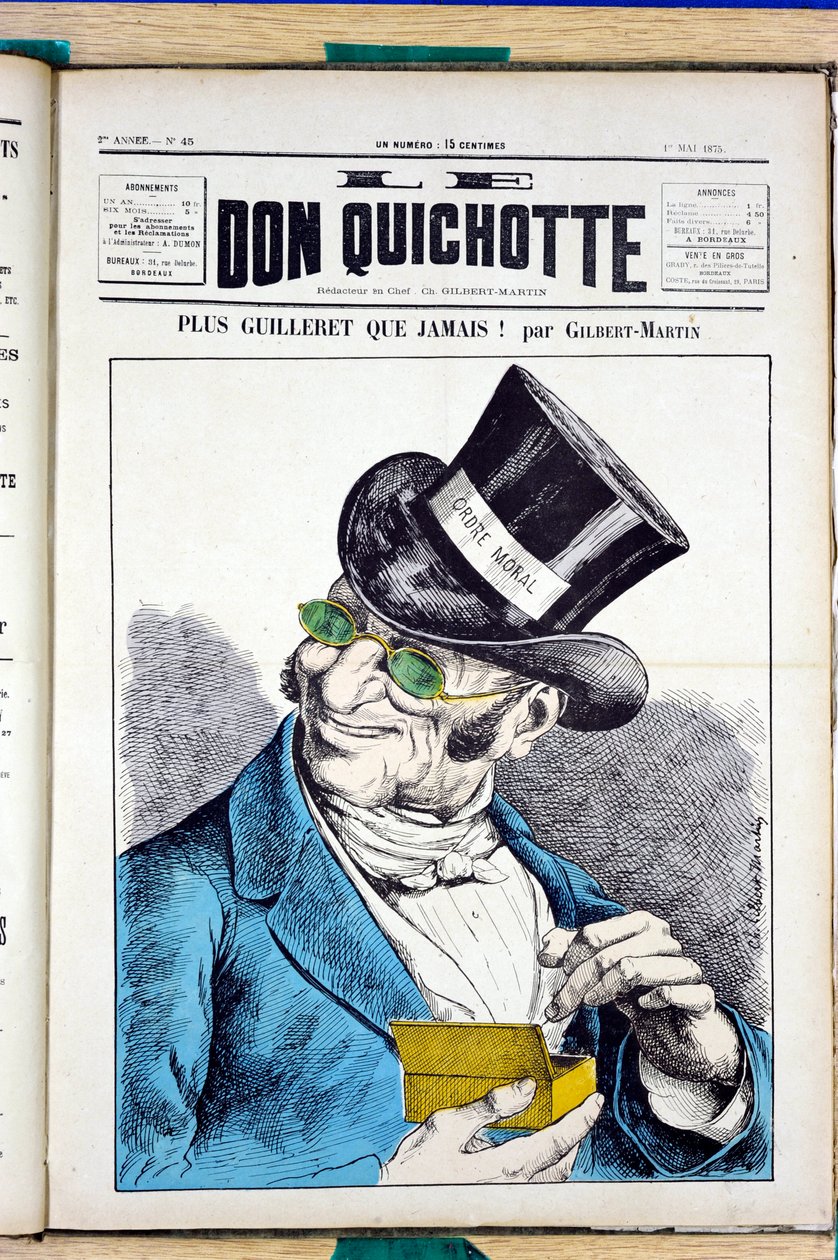 Omslag van Le Don Quixote, nummer 45, Satirique en Colours door Charles Gilbert Martin