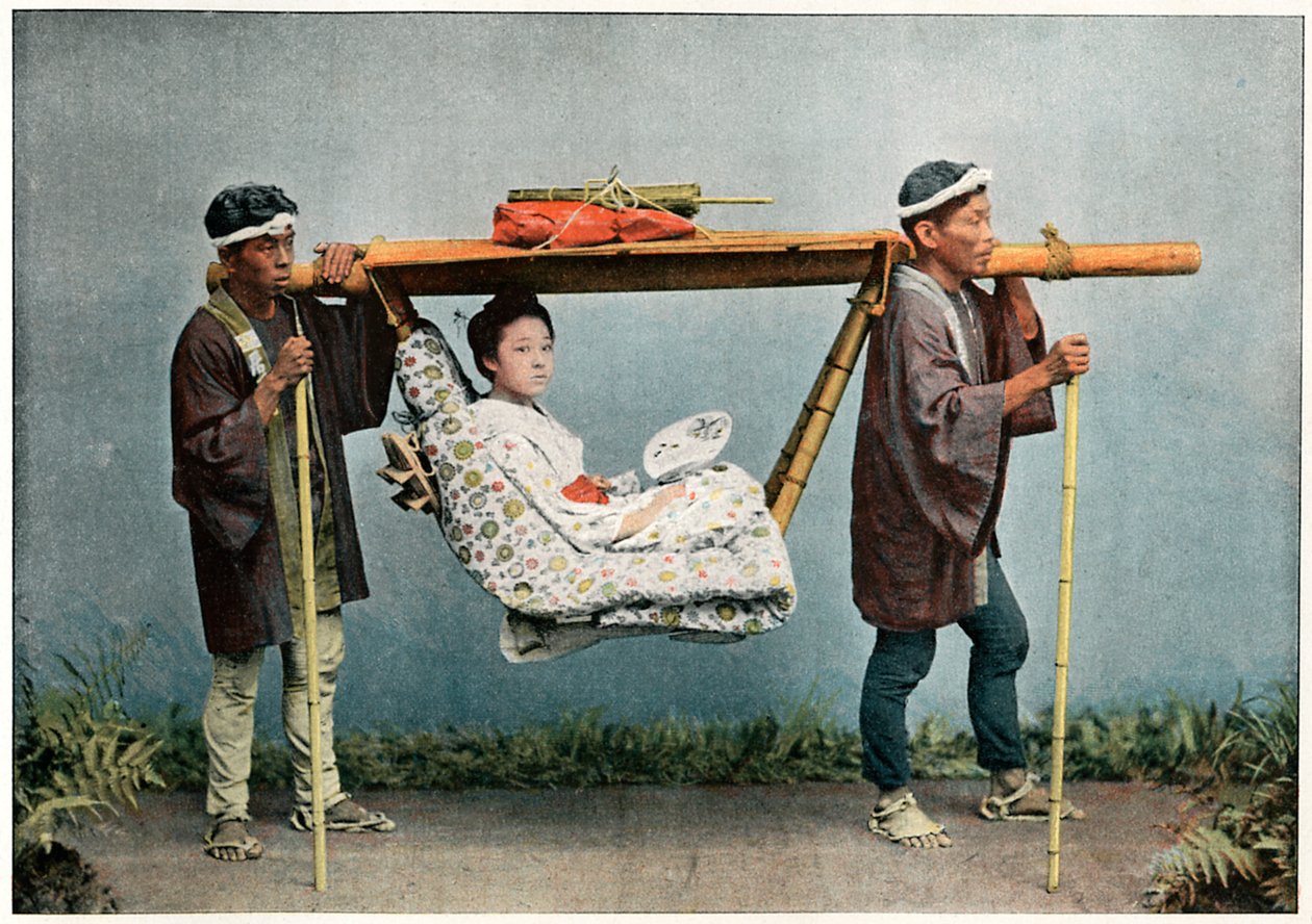 La Kago, transport van Japan, ca. 1890 door Charles Gillot