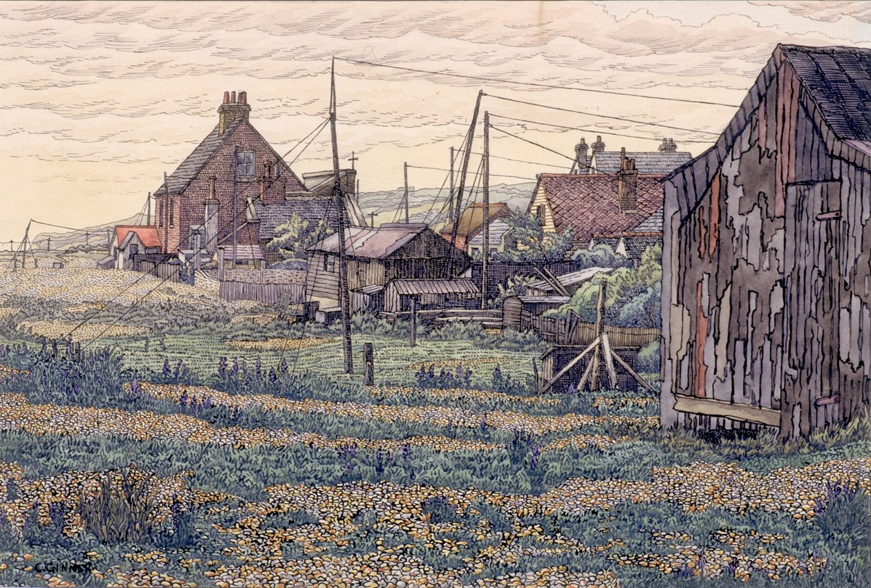Kiezels - Rye Harbour door Charles Ginner
