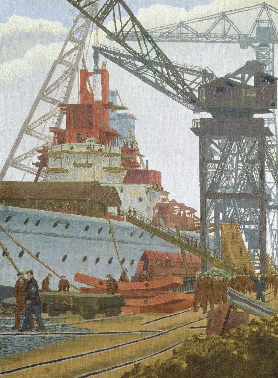 De Bouw van HMS Prince of Wales door Charles Ginner