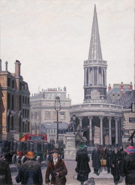 De Kerk van All Souls, Langham Place, Londen door Charles Ginner
