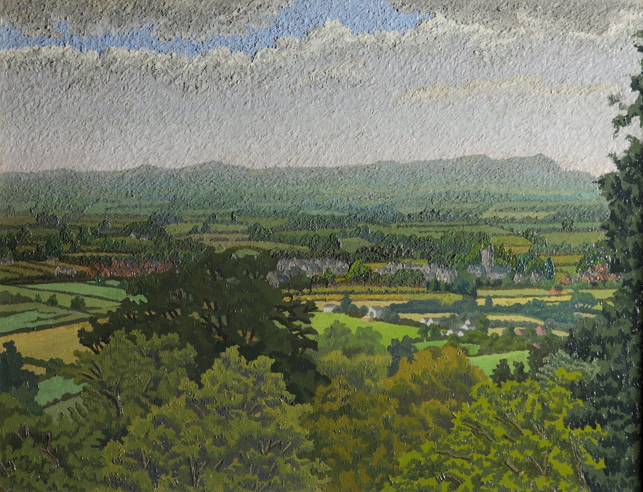 De Malvern Hills, Worcestershire door Charles Ginner