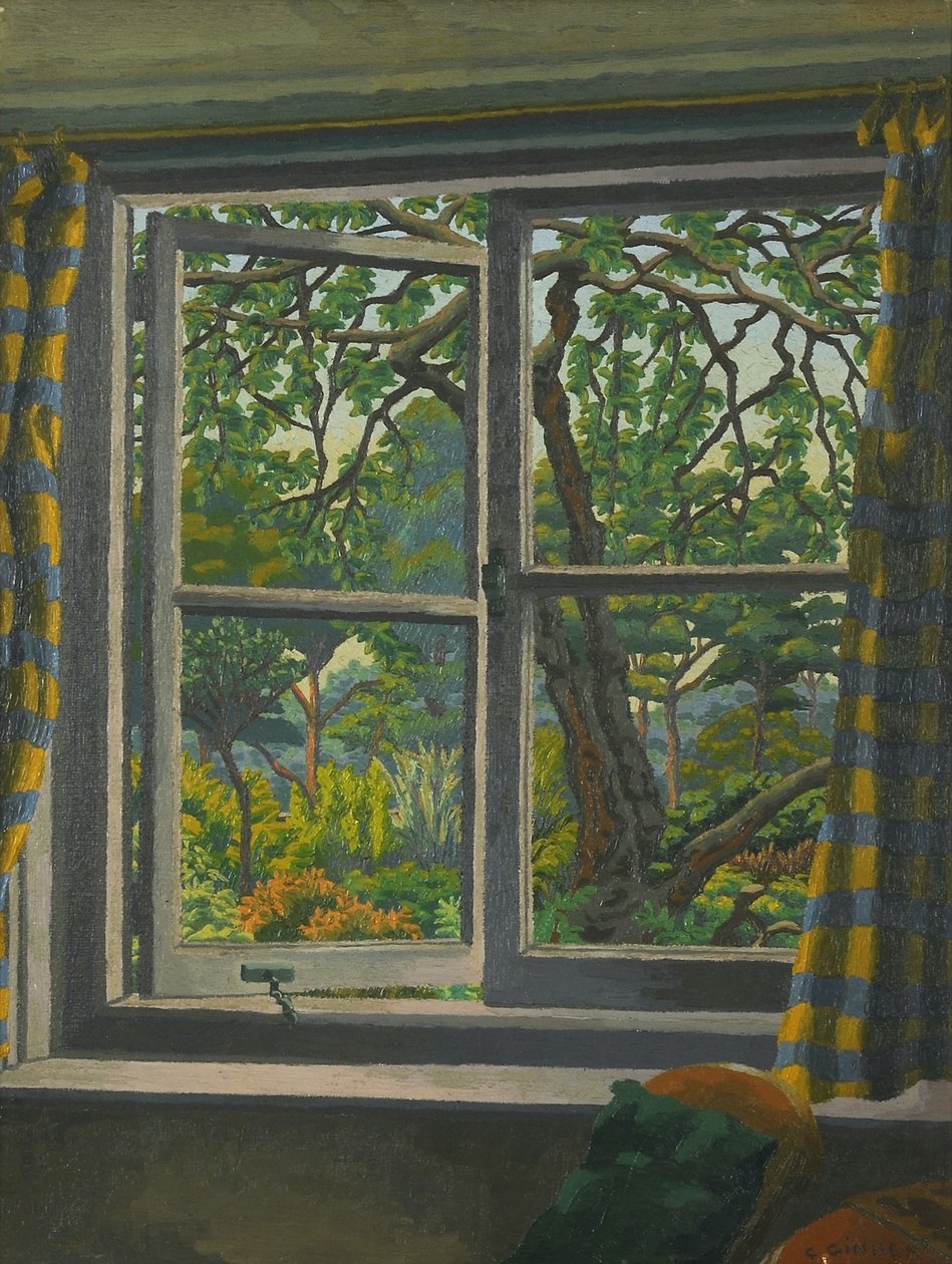 Door een Cottage Raam, Shipley, Sussex door Charles Ginner
