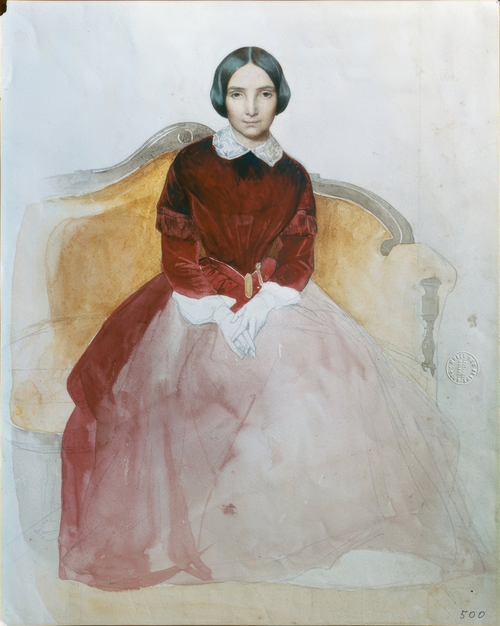 Portret van een vrouw door Charles Gleyre