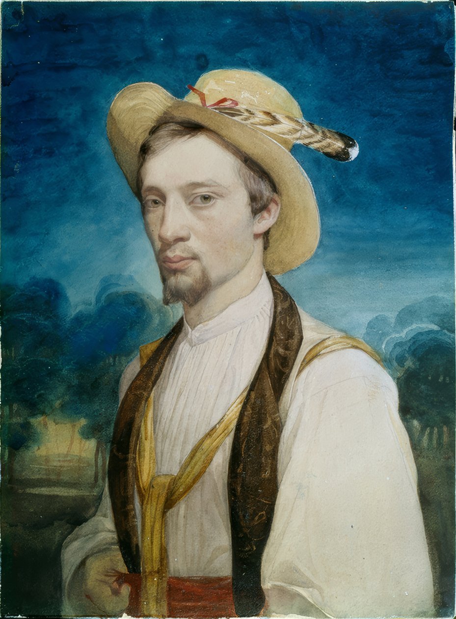 Zelfportret Charles Gleyre door Charles Gleyre