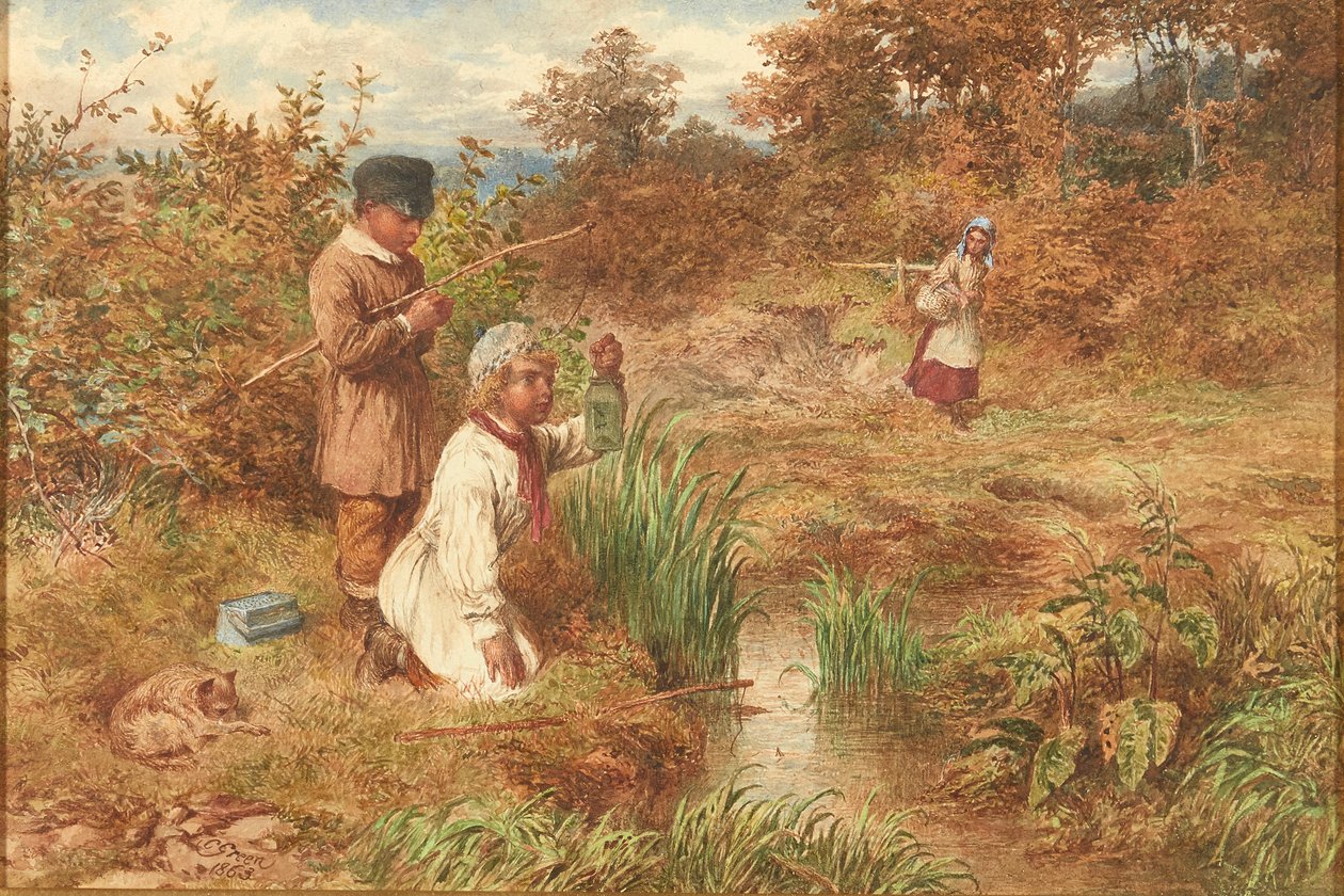 Stekelbaarsvissers door Charles Green