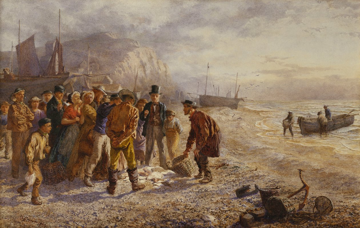 De veiling, 1864 door Charles Green