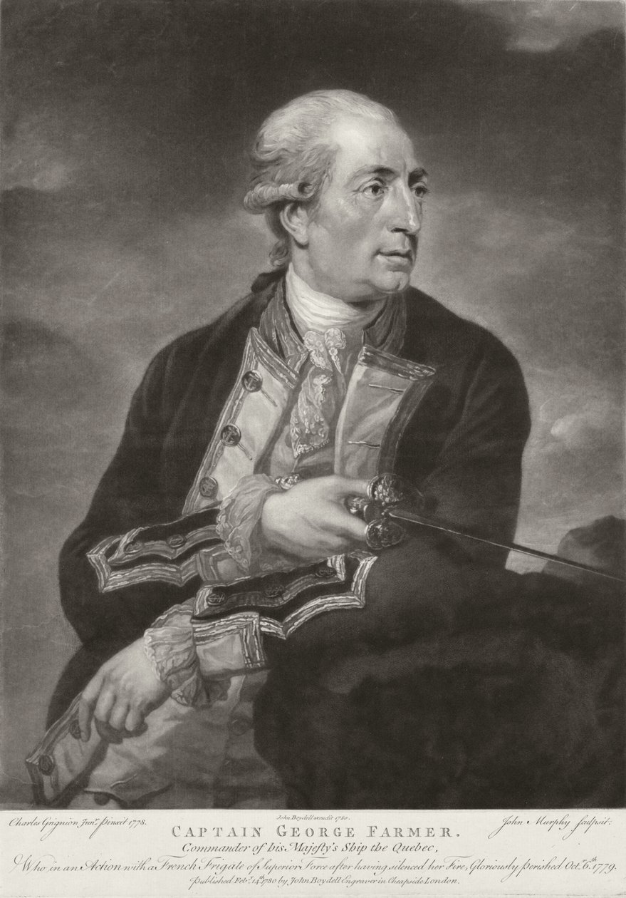 Portret van George Farmer (1732-79) Kapitein van HMS 