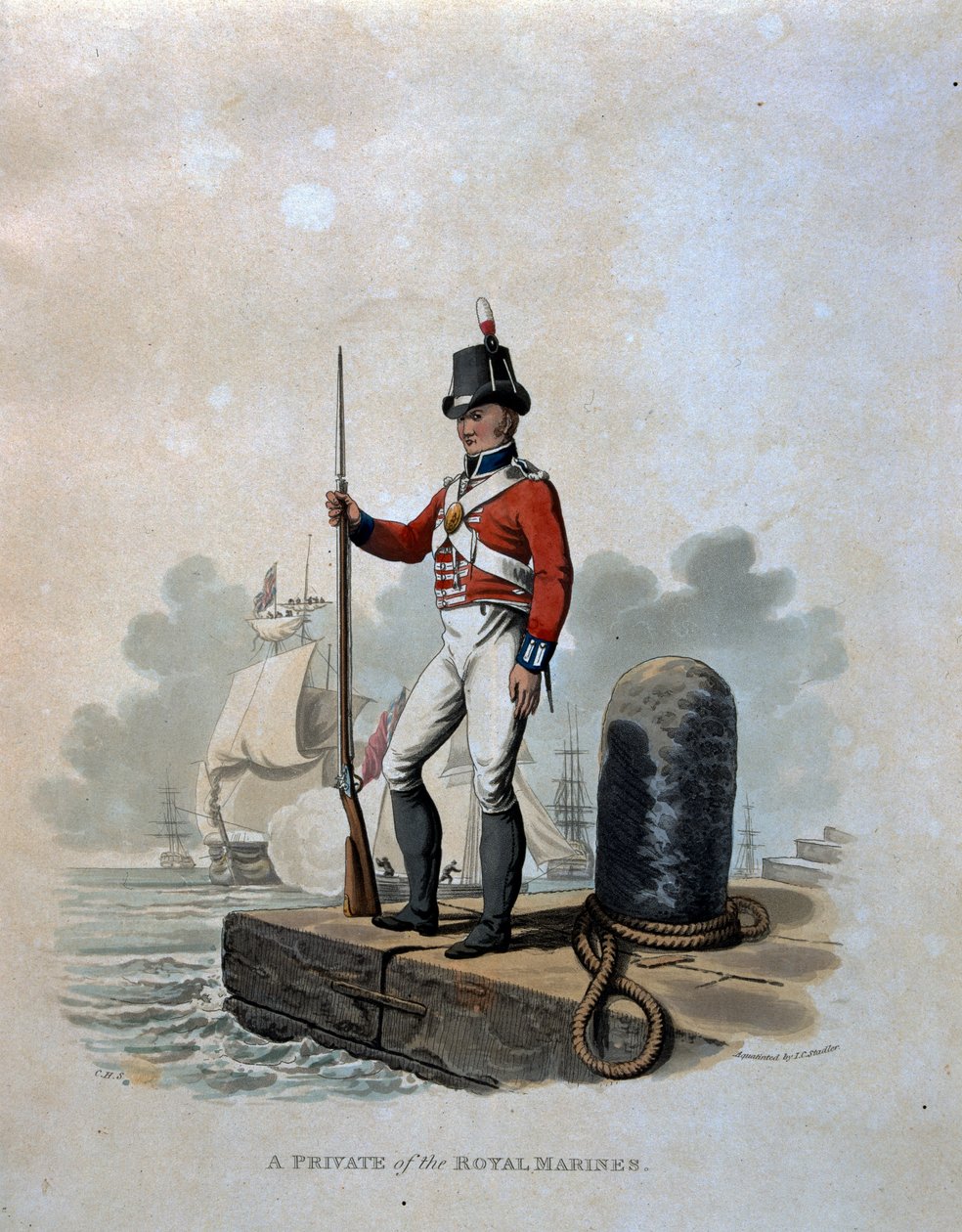 Een soldaat van de Royal Marines, uit 