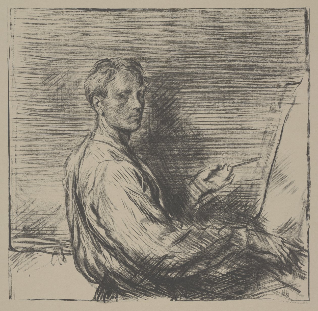 Zonder titel door Charles Haslewood Shannon