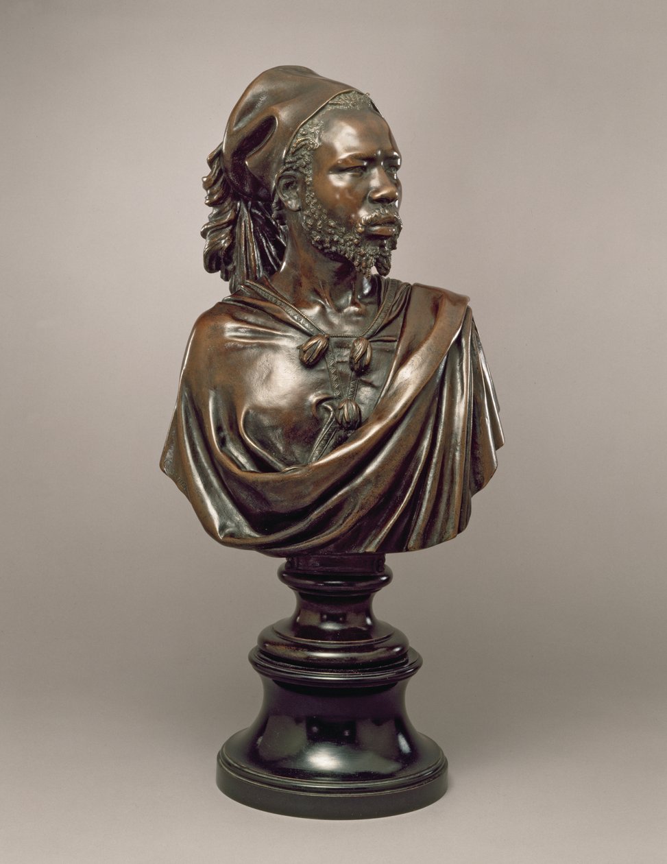 Portretbuste van Said Abdullah van de Mayac, Koninkrijk Darfur, Soedan, 1848 (brons) door Charles Henri Joseph Cordier