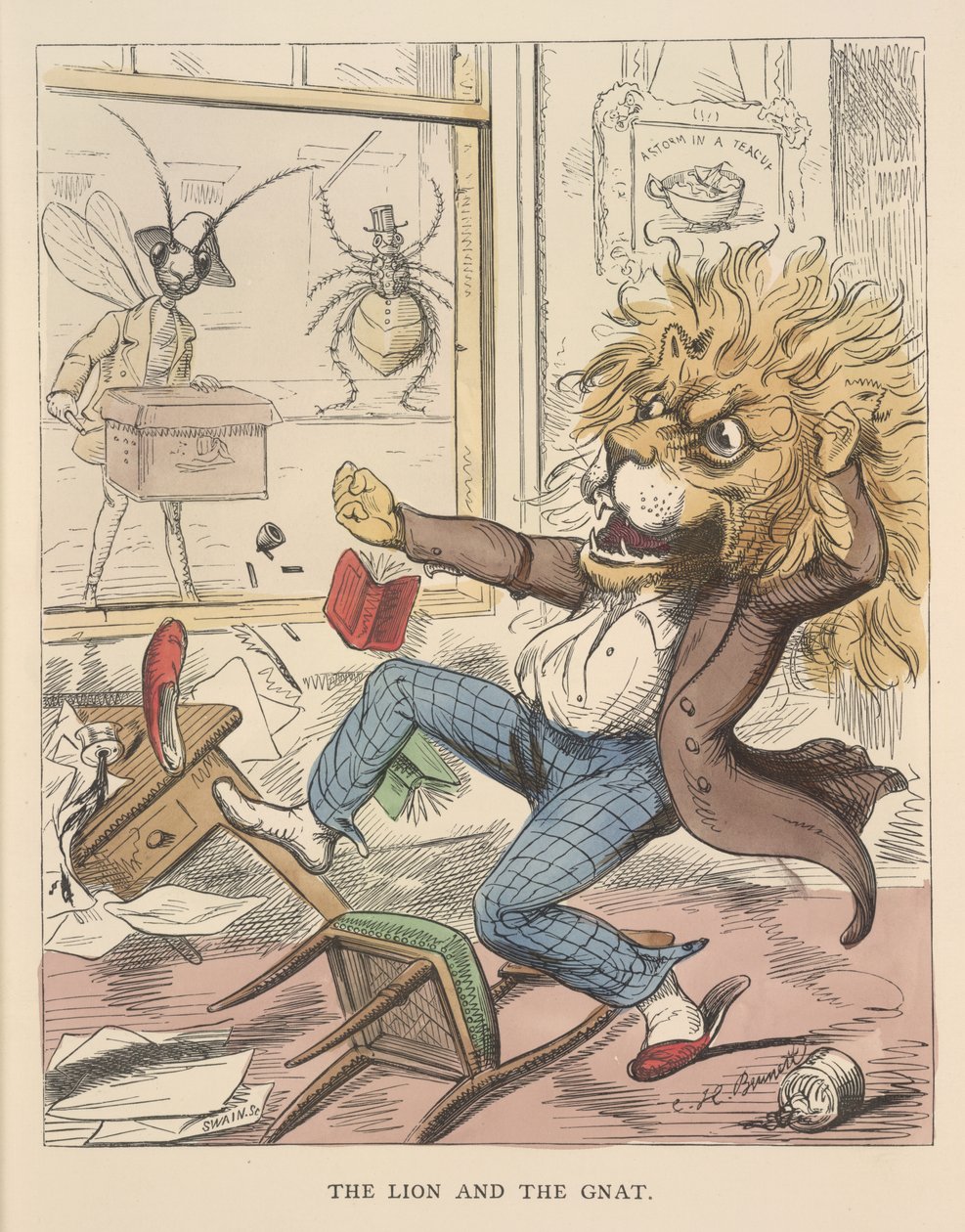 De leeuw en de mug, illustratie uit 
