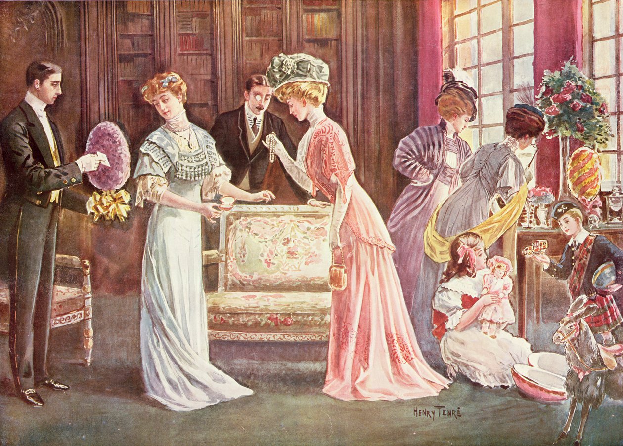 Paaseieren in de stad, 1908 door Charles Henry Tenre