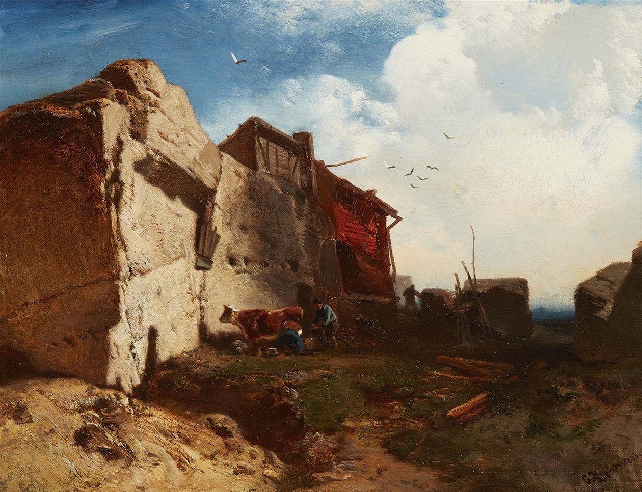 Duits: Hoeve aan een rotskust Hoeve aan een rotskust door Charles Hoguet